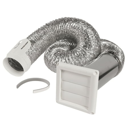Deflecto Complete 8" Dryer Venting Kit, Water-Resistant