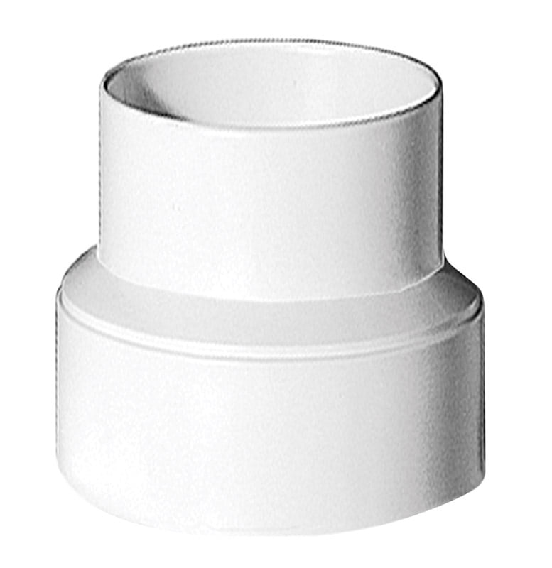 Deflecto Duct Plastic Increaser and Reducer, 4" to a 3",White, IRB43