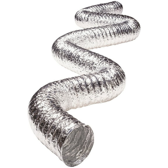 Deflecto F0425 Aluminum Flex Duct (5-ply Supurr-flex Ducting; 25ft; Retail "lite" Box)