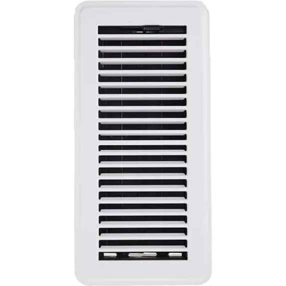 Deflecto Floor Register, Includes Steel Grill And Rust-Proof Damper Bo