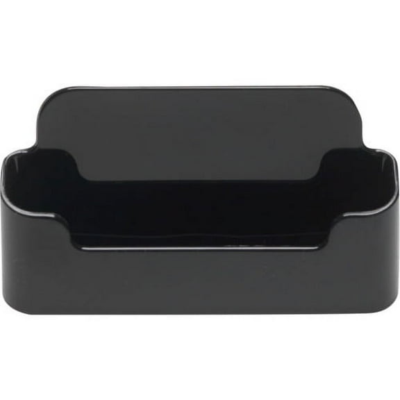 Deflecto Single Business Card Holder 1.9" x 3.4" x 1.5" x - Plastic - 1 Each - Black