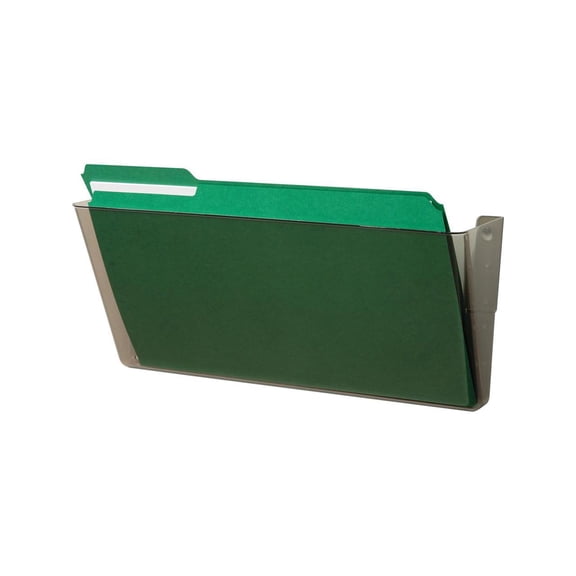 Deflecto Stackable DocuPocket 1 Compartment(s) - 7" Height x 16.3" Width x 4" Depth - Smoke - 1Each