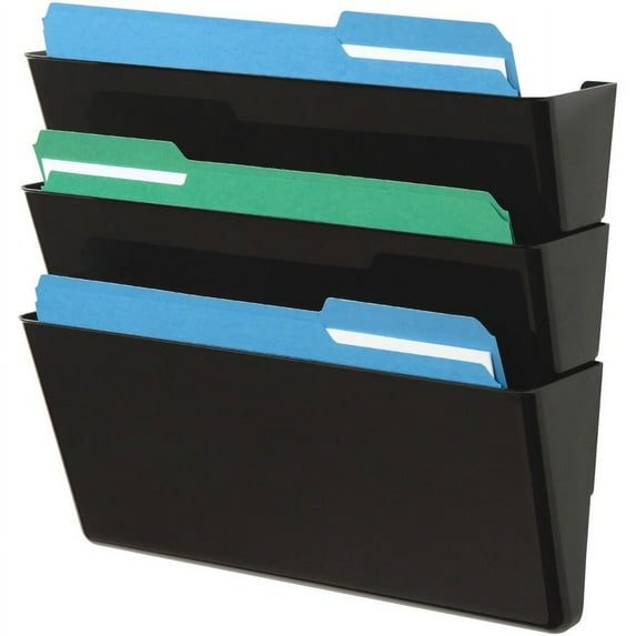 Deflecto Stackable DocuPocket Set - 3 Pocket(s) - 7" Height x 13" Width x 4" Depth - Durable - 1 / Each