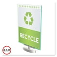 thumbnail image 1 of Deflecto Superior Image Swivel Sign Holder w/Green Edge, 8.5 x 11 Insert, Silver Base, 1 of 11