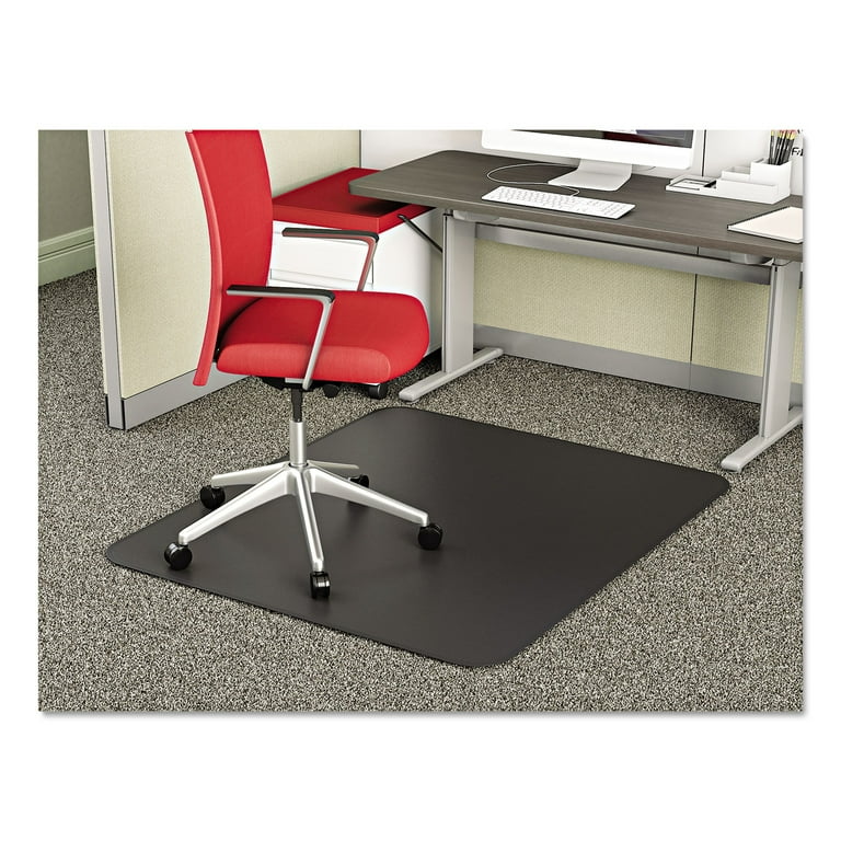 SuperMat Frequent Use Chair Mat for Medium Pile Carpet, 45 x 53, Rectangular, Black SuperMat Frequent Use Chair Mat for Medium Pile Carpet, 45 x 53, Rectangular, Black