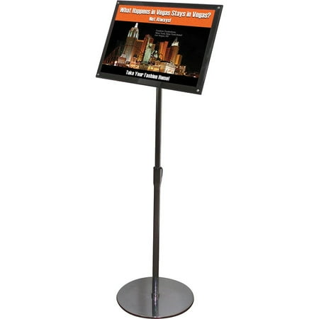 Deflecto Telescoping Sign Holder, Black, 1 Each (Quantity)