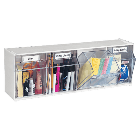 Deflect-O Interlocking Horizontal Tilt Bins, 4 Bins