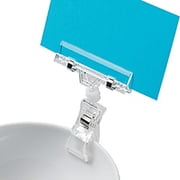Deflecto  VersaGrip  Sign Holder with Large Clip, 4 1/8H x 3 1/8W x 1/4D, Clear, Pack of 5