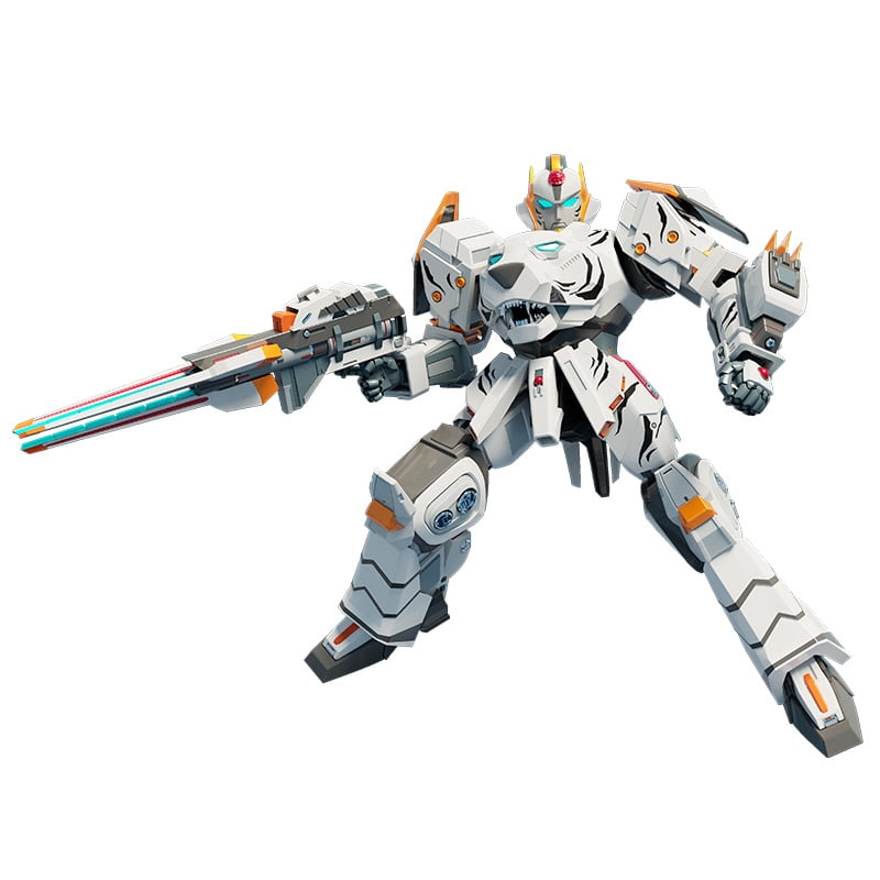 Deformation Robot Toy, Animals White Tiger Action Figure for Kids, Boys