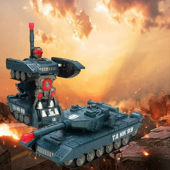 Deformation Tank Robot Car,Light Music Simulation Model,Automatic Obstacle Avoidance,Movable Joint Structure,Kids Interactive Play,Hand-Eye Coordination Training,Early Education Development