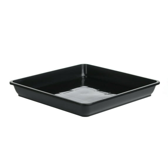 Deformation-resistant Indoor Home Outdoor Square Garden Supplies Planter Tray Drip Tray Flower Pot Tray BLACK 22.2 X 22.2CM