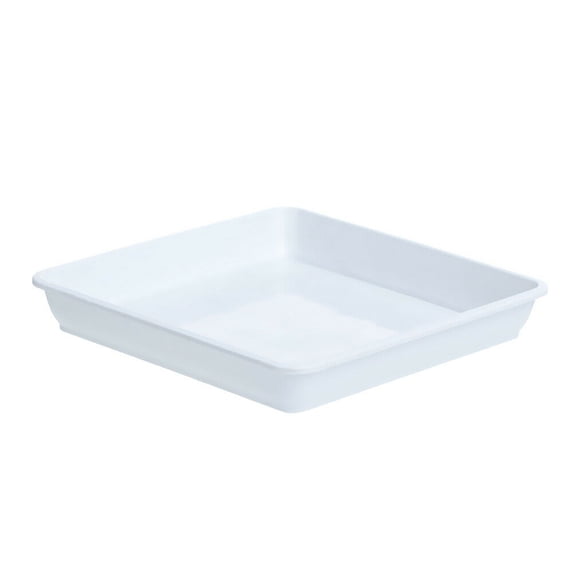 Deformation-resistant Indoor Home Outdoor Square Garden Supplies Planter Tray Drip Tray Flower Pot Tray WHITE 30 X 30CM
