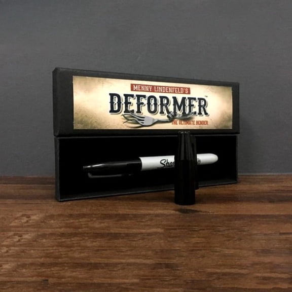 Deformer by Menny Lindenfeld (Gimmick pen and Online Instruct) Mentalism Magic Tricks Comedy Coin Bending Illusions Magic Props