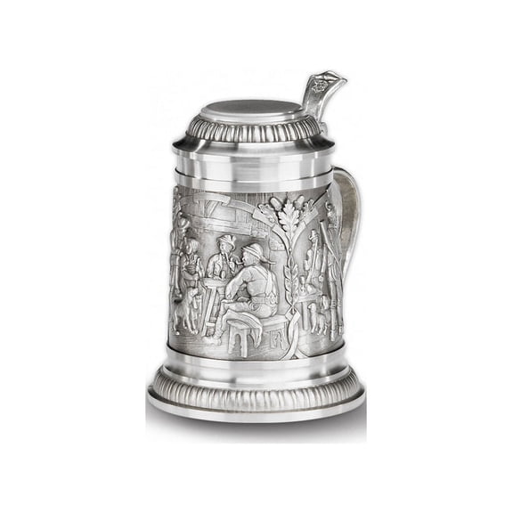 Defregger 0.5 liter beer stein with flat lid