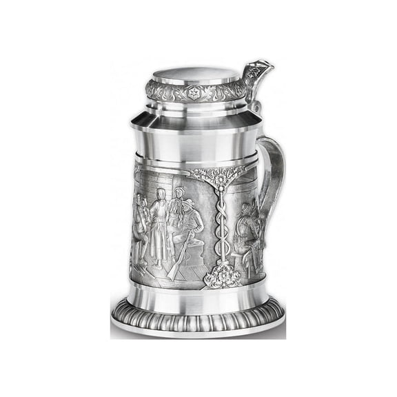 Defregger 0.5 liter beer stein with flat lid