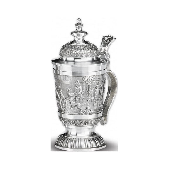 Defregger beer stein with pointed lid 20 cm high