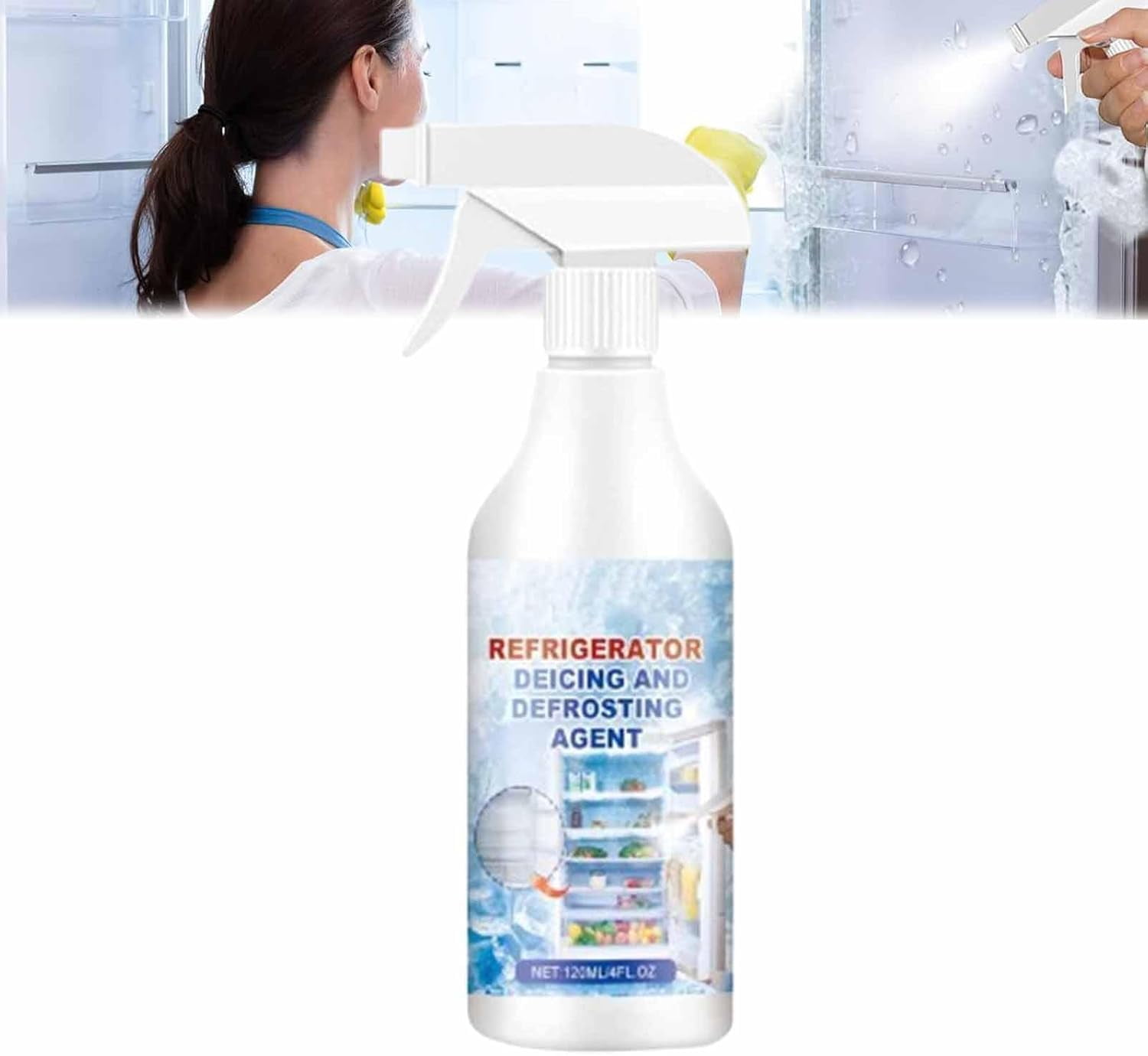 Defrosting Spray for Fridge Freezer, 120ml Fridge Freezer Defrosting