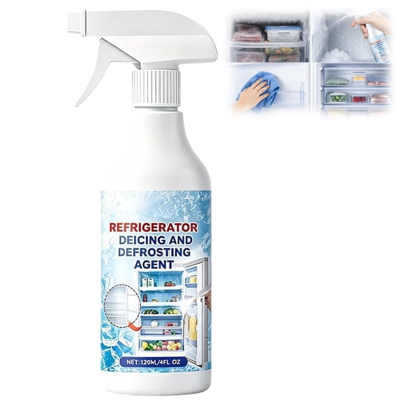 Defrosting Spray for Fridge Freezer, Refrigerator Defrost Deicer Spray, Multi-Purpose Ice Remover for Home & Commercial 120ML(1PC)
