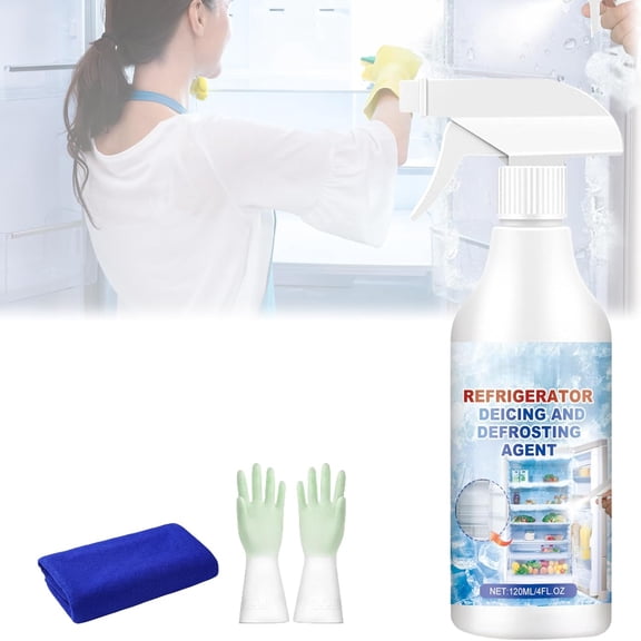 Defrosting Spray for Fridge Freezer, Refrigerator Defrost Spray Freezer Defroster Spray, Effectively Quick Removes and Easy to Use (1PC)