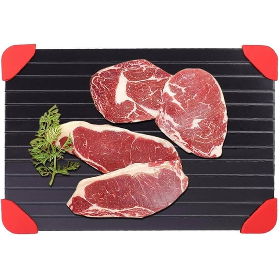 Defrosting Tray for Frozen Meat, Fish, and Vegetables Rapid Natural Heating Defroster Board with Non-Stick Surface and High Thermal Conductivity Easy to Clean Thawing Plate Kitchen Mat