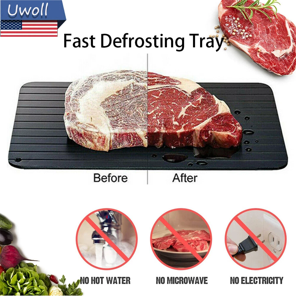 Defrosting Tray Kitchen Fast Rapid Thawing Board Meat Frozen Food Plate Tool Us