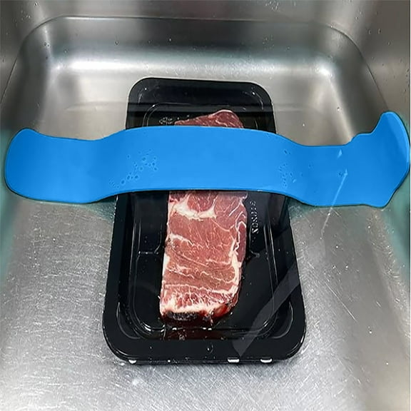 Defrosting Tray Thawing Tool, Hygienic Non-stick Coating, Sink Suction Cup Design, Food-safe Meat Seafood Steak Defroster, Easy-clean Maintenance, Topliu