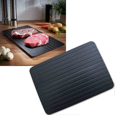 Defrosting Tray for Frozen Meat, Kitchen Gadgets for Home Thawing Plate, Aluminum Fast Steak Food Meat Seafood Fast Thawing Board(9.05×6.49 In)