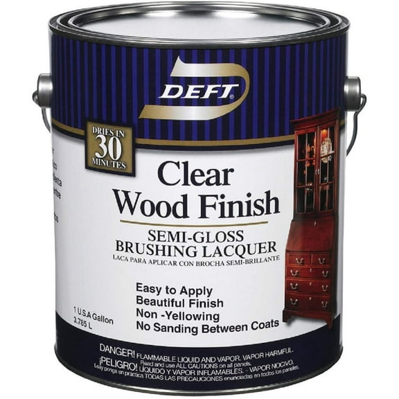 Deft 01101 Clear Wood Finish Lacquer 1gal - Semi Gloss Pack Of 4
