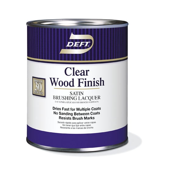 Deft® Clear Wood Finish Brushing Lacquer, Satin
