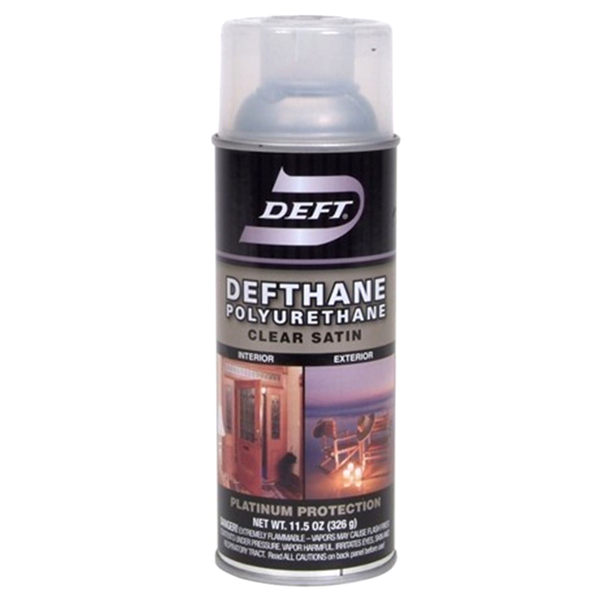 Deft Defthane Interior Exterior Clear Polyurethane Satin Spray, 11.5-Ounce Aerosol