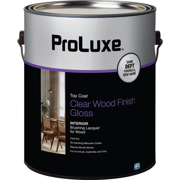 2-pack Deft Interior Clear Wood Finish Gloss Brushing Lacquer - Clear, Gloss - 2 Pack, Quart Interior & Exterior Use, Professional Finish