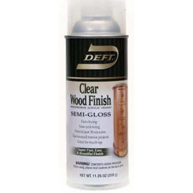 Deft Interior WaterBased Clear Wood Finish SemiGloss Spray, 11.25