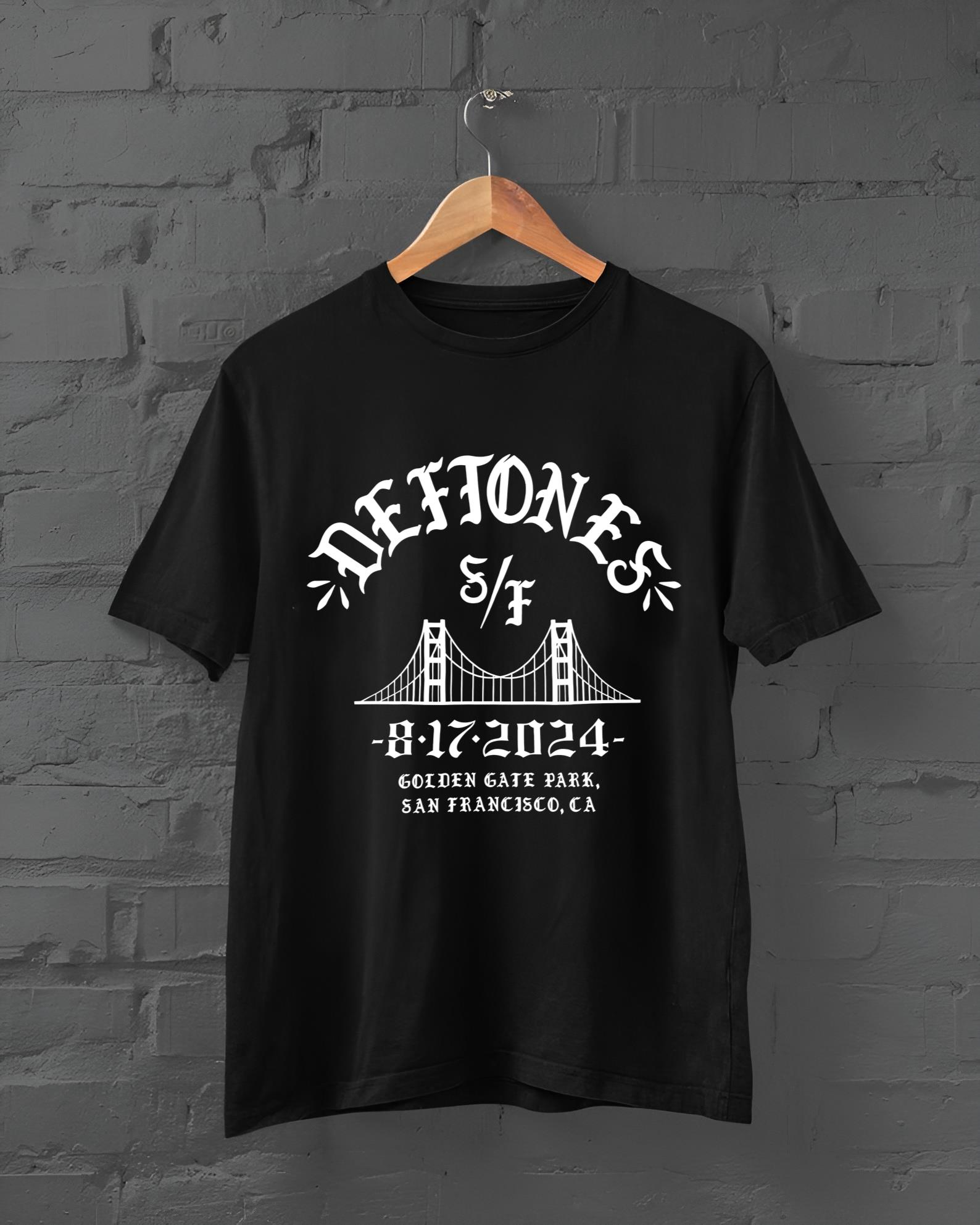 Deftones San Francisco Golden Gate Park CA August 17 2024 TShirts NEW INSTOCK!