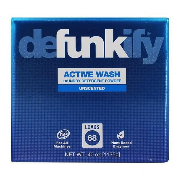 Defunkify 40 oz Active Wash Powder Laundry Detergent - 68 Loads Unscented