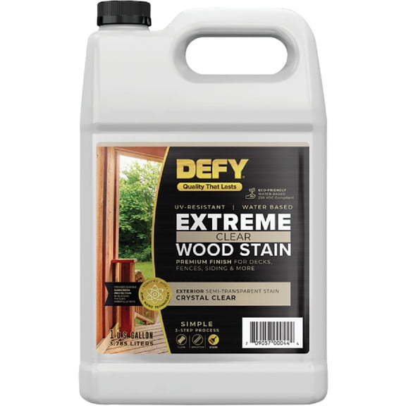 Defy Extreme Transparent Exterior Wood Stain - Pack of 2