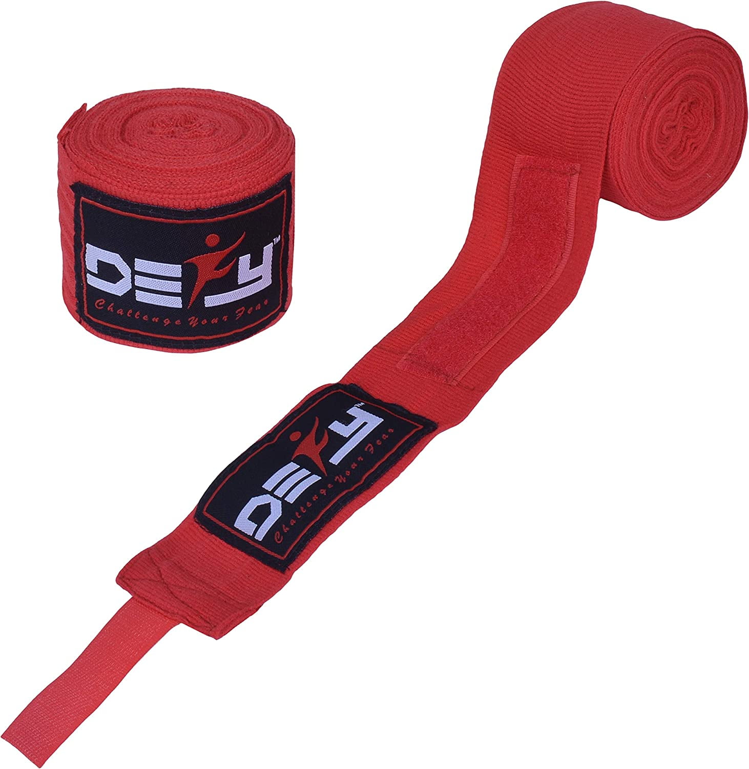 Defy Hand Wraps for Boxing, Muay, Thai MMA, Elastic Bandages for Men and Women, Pack of 2, 180