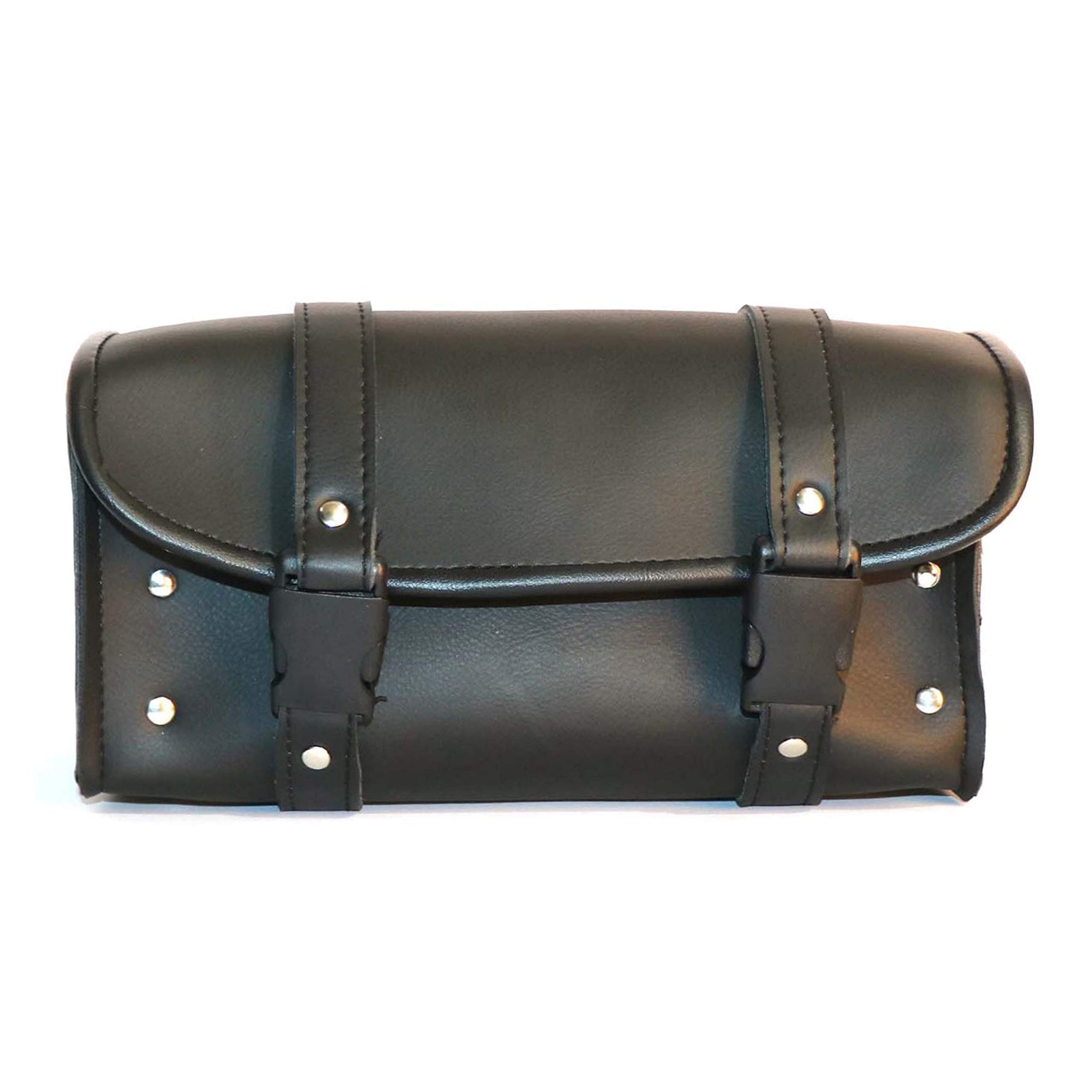 Defy Saddle Tool Bag Motorcycle Tool Kit Bag, PU Leather, Water