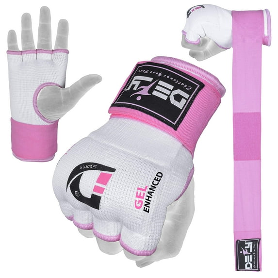 Defy Sports Gel Padded Fitness Gloves - Ideal for Men & Women, MMA, Muay Thai, Boxing Fight, White, XL