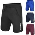 thumbnail image 1 of Defy Sports Men's Cotton Fleece Shorts, Athletic Training, Workout, Jogging, Gym Shorts - Black, XL, 1 of 5