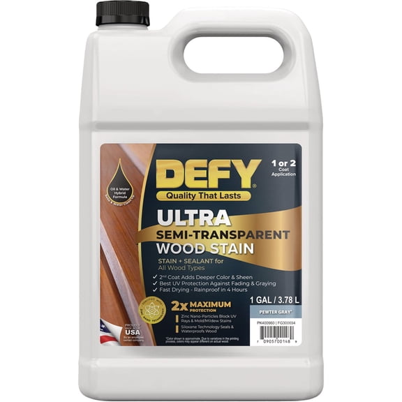 Defy Ultra Semi-Transparent Wood Stain - Pack of 2