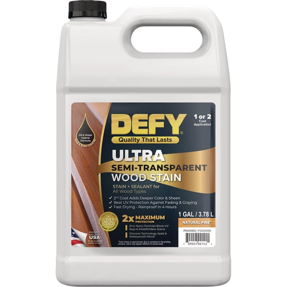 Defy Ultra Semi-Transparent Wood Stain - Pack of 2