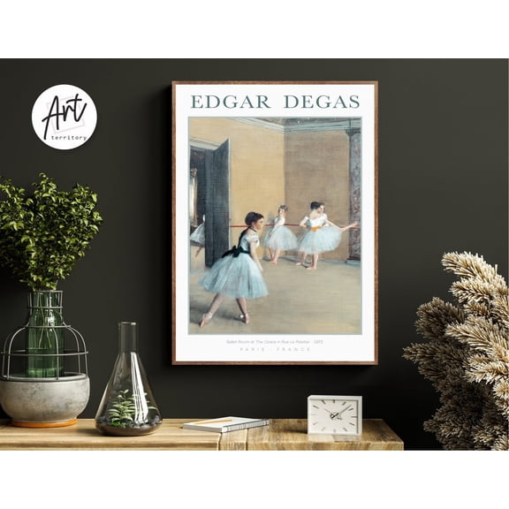 Degas Ballerina Modern Wall Art Print, Museum Style Ballet And Gallery Decor