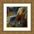 thumbnail image 1 of Degas, Edgar 12x12 Gold Ornate Wood Framed with Double Matting Museum Art Print Titled - Woman in a Tub, 1 of 4