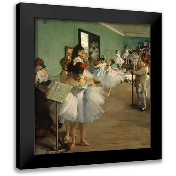 Degas, Edgar 12x13 Black Modern Framed Museum Art Print Titled - The Dance Class