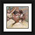 thumbnail image 1 of Degas, Edgar 15x15 Black Ornate Wood Framed with Double Matting Museum Art Print Titled - Three Dancers, 1 of 4