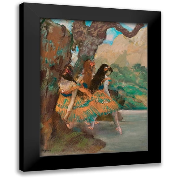 Degas, Edgar 19x24 Black Modern Framed Museum Art Print Titled - Ballet Dancers