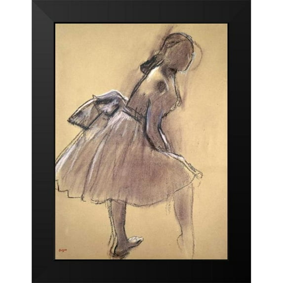 Degas, Edgar 19x24 Black Modern Framed Museum Art Print Titled - Profile of a Dancer Upright