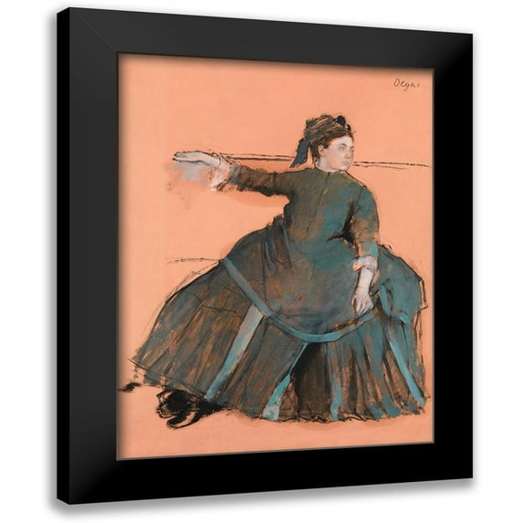 Degas, Edgar 19x24 Black Modern Framed Museum Art Print Titled - Woman on a Sofa