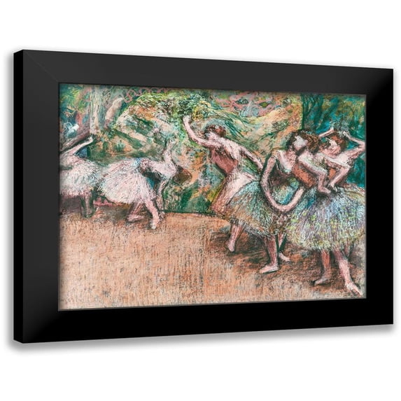 Degas, Edgar 24x19 Black Modern Framed Museum Art Print Titled - Ballet Scene