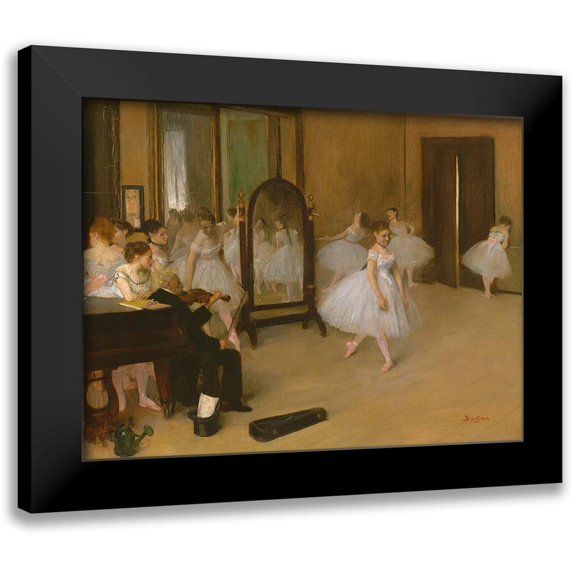 Degas, Edgar 24x19 Black Modern Framed Museum Art Print Titled - The Dancing Class